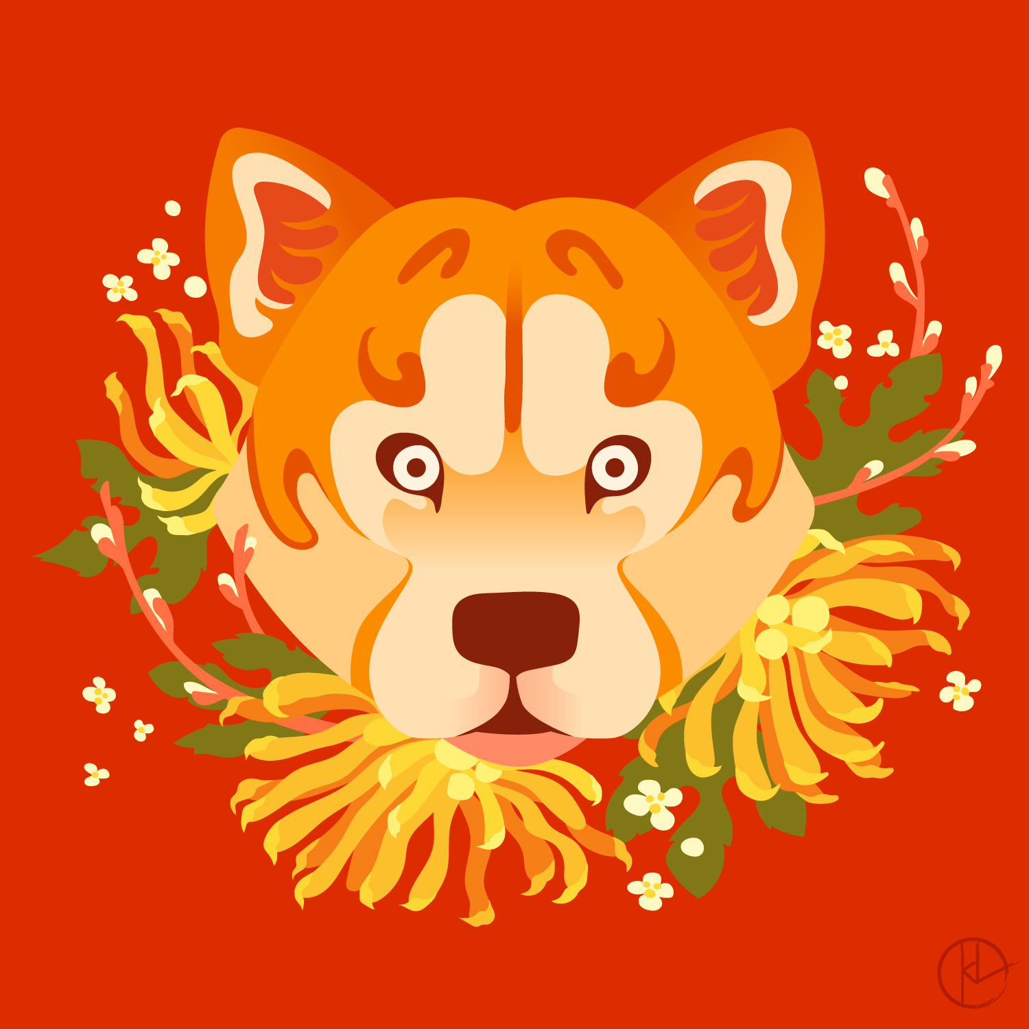 Shiba Inu illustration for Year of the Dog show